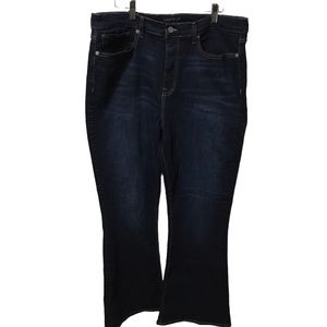 Lucky Brand High-Rise Flare Jeans Dark Wash Stevie Jeans NWT Size 16